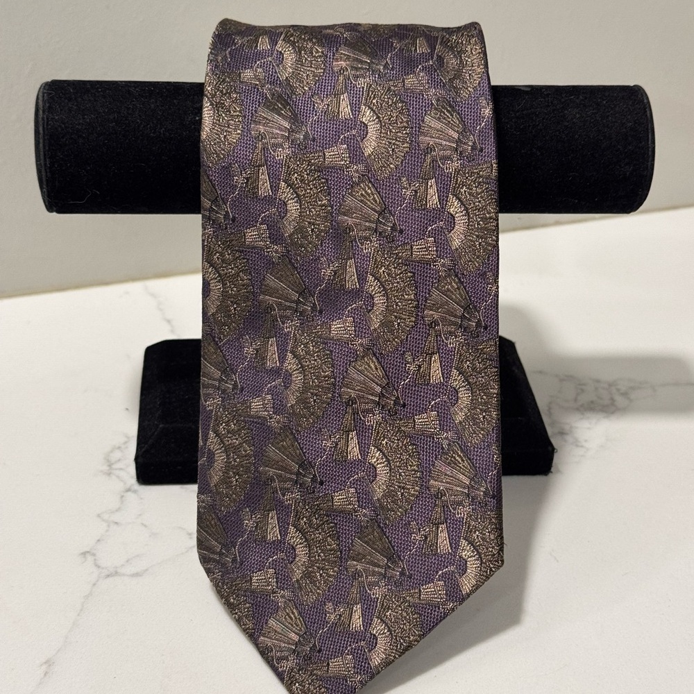 Valentino Purple and Gold Tie
